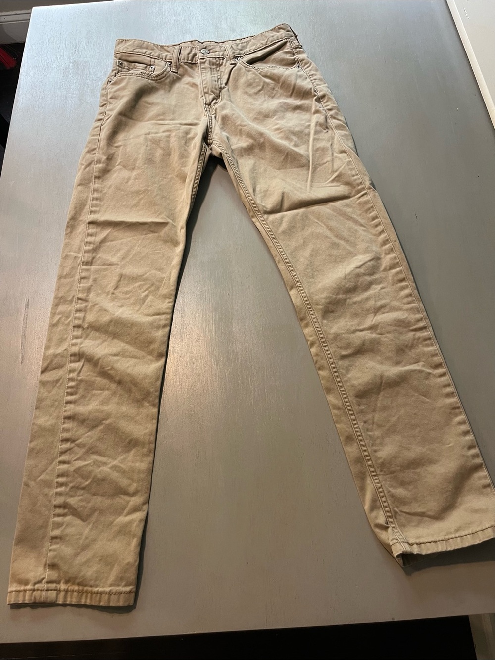 Levi's Men's Light Tan Original Fit Cotton Pants Size 29x32